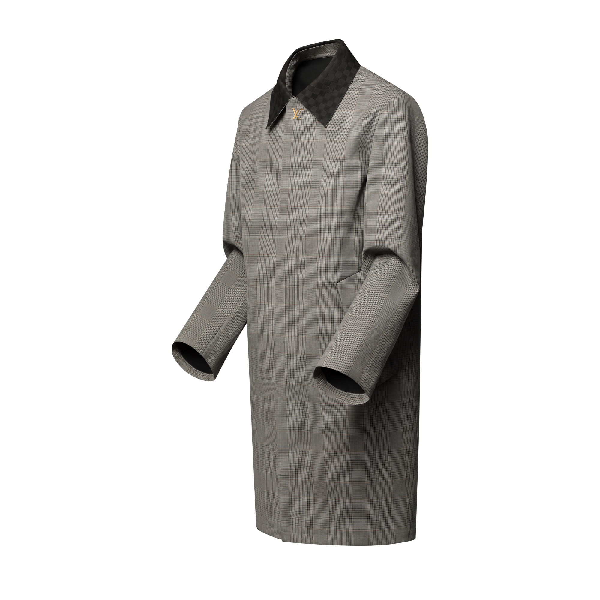 Raincoat With Damier Suede Collar - For Men 1AGMRX | LOUIS VUITTON